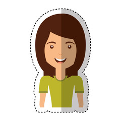 young woman casual style vector illustration design