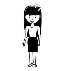 young woman casual style vector illustration design