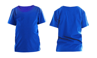 Front and back views of t-shirt on white background