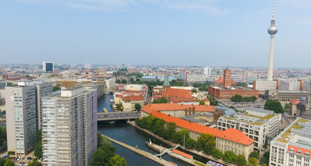 Beautiful aerial skyline of Berlin, Germany