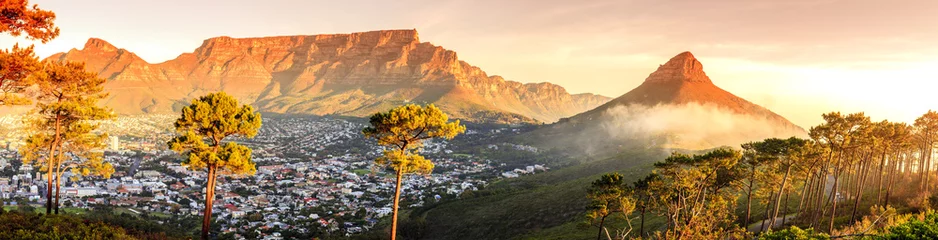Fotobehang Tafelberg Kaapstad, Zuid-Afrika
