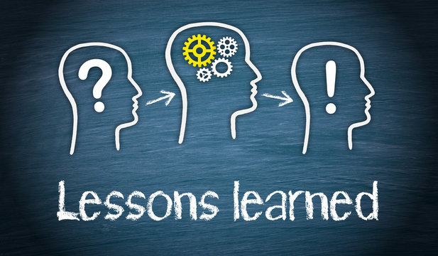 Lessons learned - Education and Knowledge Concept