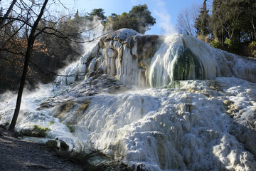 Thermal springs "Bagni San Filippo", near Amiata mountain in Tus