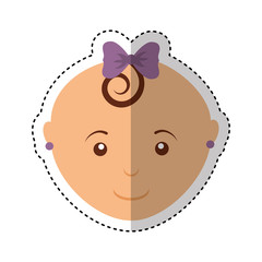 cute baby character icon vector illustration design