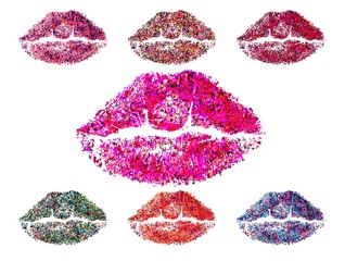 Lipstick print pattern.