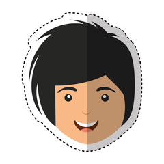 young woman casual style vector illustration design