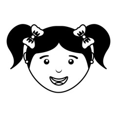 cute girl character icon vector illustration design