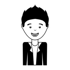 young man casual style vector illustration design