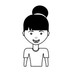 young woman casual style vector illustration design