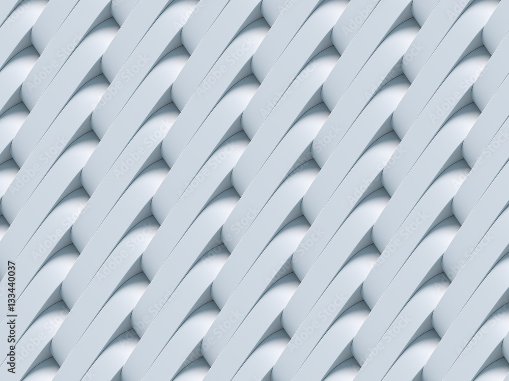 Aufkleber White abstract surface pattern. 3d rendering