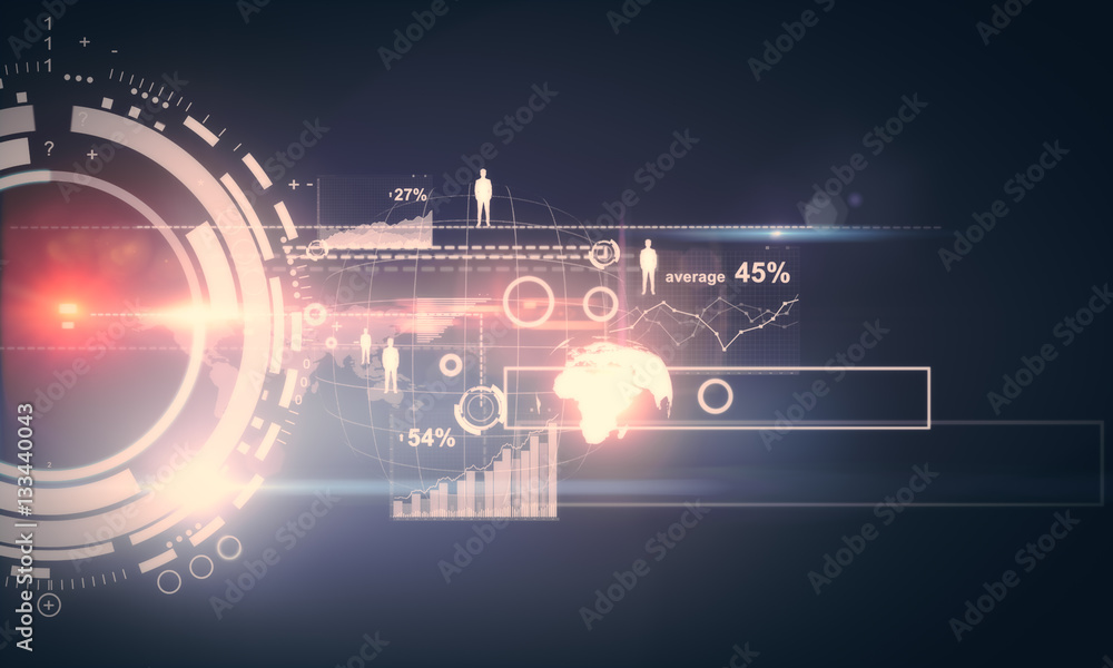 Poster button with forex chart