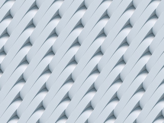 White abstract surface pattern. 3d rendering