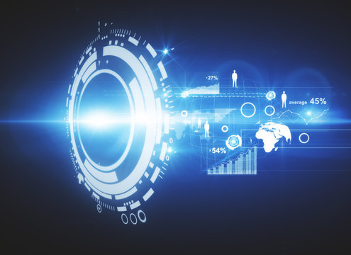 button with  stock chart