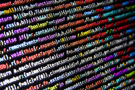 Illustration of html coding on technology background