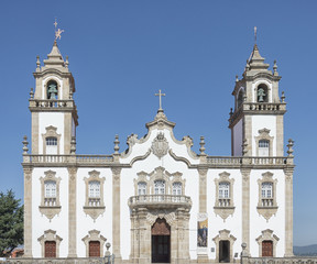 Fototapeta na wymiar Viseu, Beira, Portugal: July 20, 2016: Misericordia Church main entrance. July 20, 2016 in Viseu, Portugal.