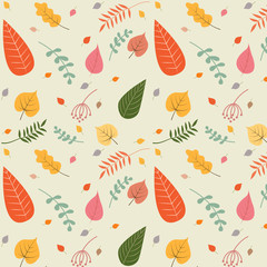 seamless pattern leaves very for textiles, backgrounds, Wallpapers, design