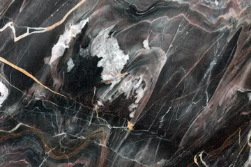 Fotobehang Dark marble patterned texture background. © Dmytro Synelnychenko