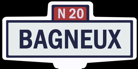 BAGNEUX - Ancien panneau entrée d'agglomération