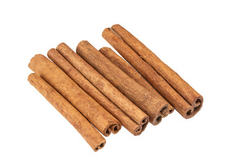 Cinnamon sticks isolated on white background with clipping path