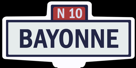 BAYONNE - Ancien panneau entrée d'agglomération