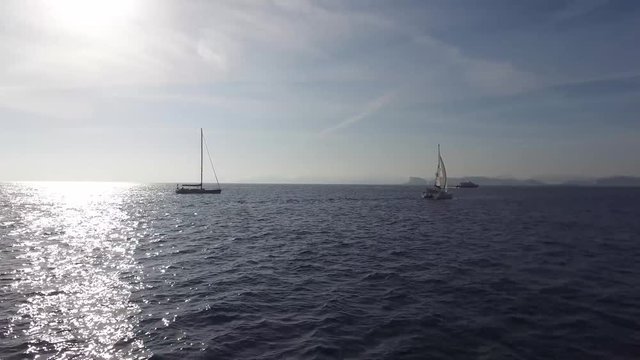 boats in the open sea