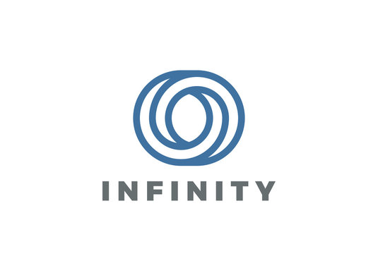 O letter Logo infinite shape design vector Linear style