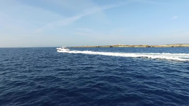 a ship in the Mediterranean sea