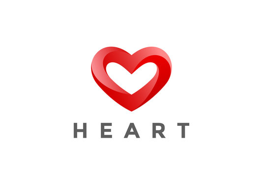Heart Logo design vector. Valentine day love. Cardiology Medical