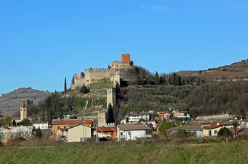 fantastic view of the Castle of Soave in the Province of Verona