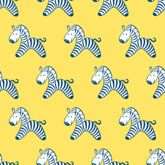 Fototapeta na wymiar Seamless pattern with zebras