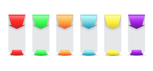 infographic option banners