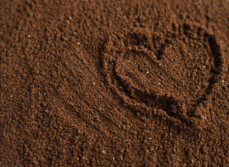 background of ground coffee.