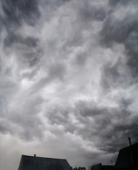 Dark clouds in thunderstorm