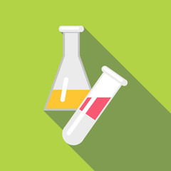 Laboratory icon, flat style