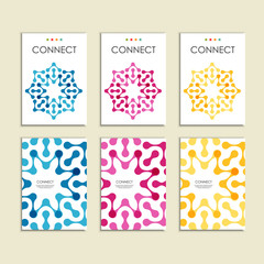 Abstract connect figure on brochure template