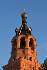 Orthodox Church on sky background.