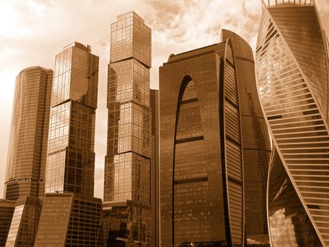 НЕБОСКРЁБЫ,АРХИТЕКТУРА,КРАСОТА,СЕПИЯ,ДЕЛОВОЙ ЦЕНТР,МОСКВА
