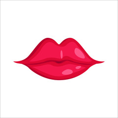 Woman lips vector illustration.