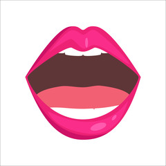 Woman lips vector illustration.