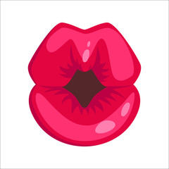Woman lips vector illustration.