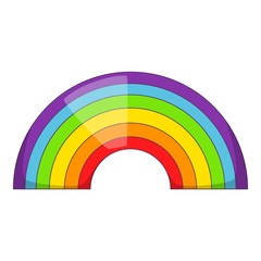 Rainbow icon, cartoon style