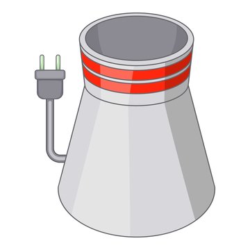 Cooling tower icon, cartoon style