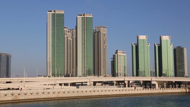Al reem island in Abu Dhabi - capital and 2nd most populous city in United Arab Emirates after Dubai, and also capital of Abu Dhabi emirate. Abu Dhabi emirate is the largest of seven emirates in UAE