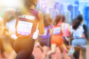 Bulr image of women race running