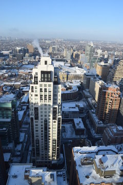 Looking West Over Toronto On A Cold Winter Day