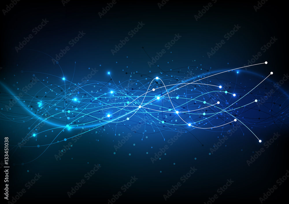 Poster vector background abstract technology communication data science