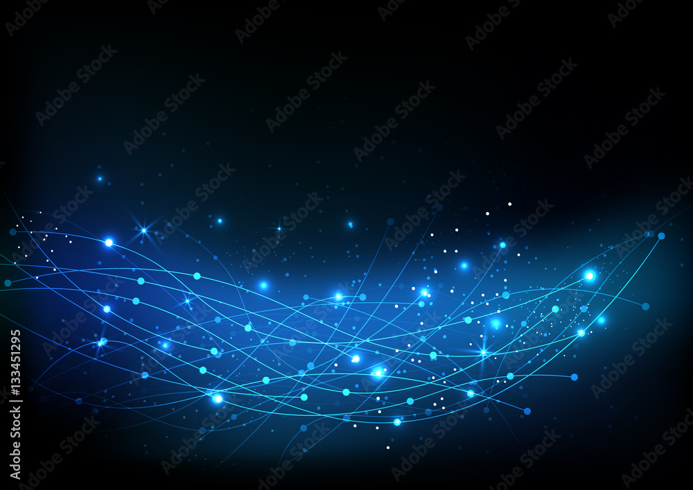 Poster vector background abstract technology communication data science