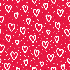 Seamless pattern backgroudn with hearts