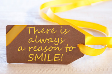 Easter Label, Quote Always Reason To Smile