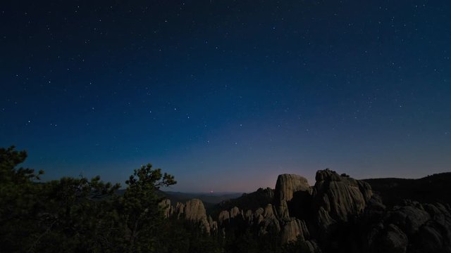 Stars Spin around Polaris at Night